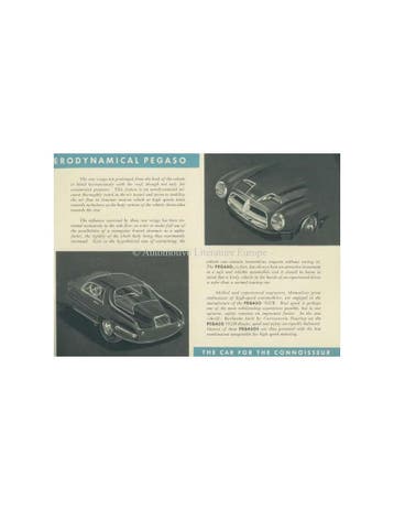 1954 PEGASO 102 B BS TOURING BROCHURE ENGELS, Nieuw, Author