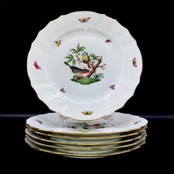 Herend - Exquisite Set of 6 Dinner Plates (26 cm) -