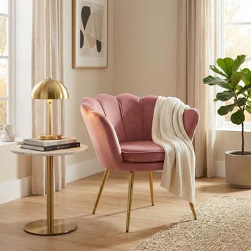 Roze fauteuil schelp | Elegant | Scherpe Prijs, Overige kleuren, Nieuw, Ophalen of Verzenden, Elegant