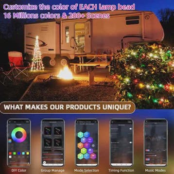 20M RGBIC LED Snoer Verlichting met Bluetooth & Muziekfuncti, Verzenden, Nieuw