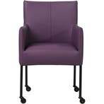 Leren eetkamerstoel Desire - Toledo Aubergine (paars) -, Ophalen of Verzenden, Nieuw, Leer, Bohemian, Industrieel, Modern, Scandinavisch