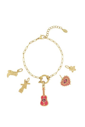 Gitaar diy armband (Charme armbanden, Armbanden), Verzenden, Nieuw, Zilver, Overige materialen