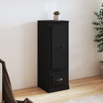 vidaXL buffetkast 36x35,5x103,5 cm bewerkt hout zwart, Huis en Inrichting, Kasten | Buffetkasten, Minder dan 50 cm, Verzenden