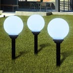 vidaXL Tuinpadlampen 3 st met grondpin LED 20 cm, Verzenden, Nieuw, Kunststof
