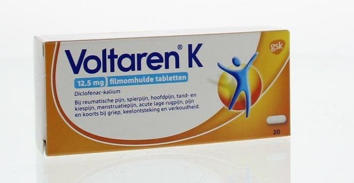 Voltaren K 12.5 mg UAD - 20 tabletten, Diversen, Verpleegmiddelen, Nieuw, Verzenden