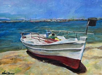 Noé Caron (1942) - NO RESERVE - Bateau au repos