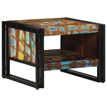 vidaXL Salontafel 50x50x38 cm massief gerecycled hout, Huis en Inrichting, Tafels | Salontafels, Verzenden, Nieuw, Overige houtsoorten