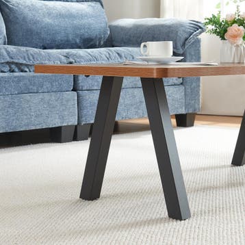 Stalen onderstel Mariager set van 2 tafelpoot 42x40 cm zwart, Huis en Inrichting, Slaapkamer | Bedden, Verzenden, Nieuw