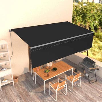 vidaXL Luifel handmatig uittrekbaar met rolgordijn 5x3 m, Verzenden, Nieuw