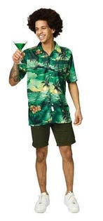 Hawaii Blouse Zomer Groen Toppers Model - 54, Kleding | Dames, Carnavalskleding en Feestkleding, Verzenden, Nieuw