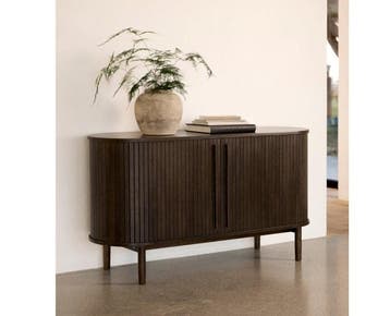 Dressoir Meta eikenhout 140 cm - Espresso, Ophalen of Verzenden, Nieuw