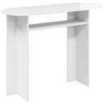 vidaXL Wandtafel Hoogglans Wit 100 x 39,5 x 75 cm Bewerkt, Verzenden, Nieuw, Overige houtsoorten, 75 cm of meer