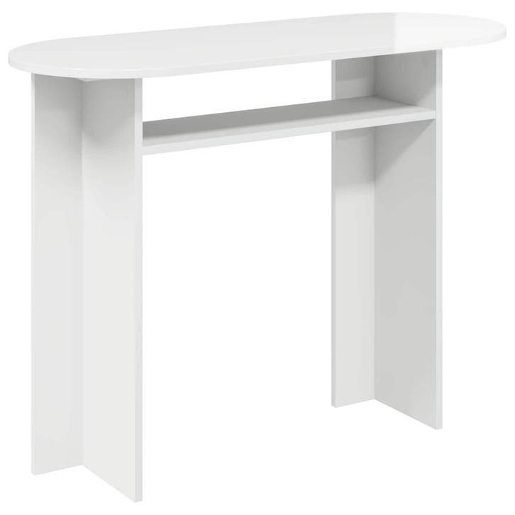 vidaXL Wandtafel Hoogglans Wit 100 x 39,5 x 75 cm Bewerkt, Huis en Inrichting, Tafels | Salontafels, Nieuw, Overige houtsoorten