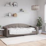 vidaXL Slaapbank 80x200 cm stof taupe, Huis en Inrichting, Slaapkamer | Bedden, Eenpersoons, Verzenden, Nieuw, 80 cm