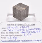 Maanmeteoriet Originele Cube maanmeteoriet NWA 17509 uit