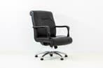 Poltrona Frau Forum executive 4 x zwart leer gebruikt Design, Overige plaatsen, Ophalen of Verzenden, Gebruikt, Stoel
