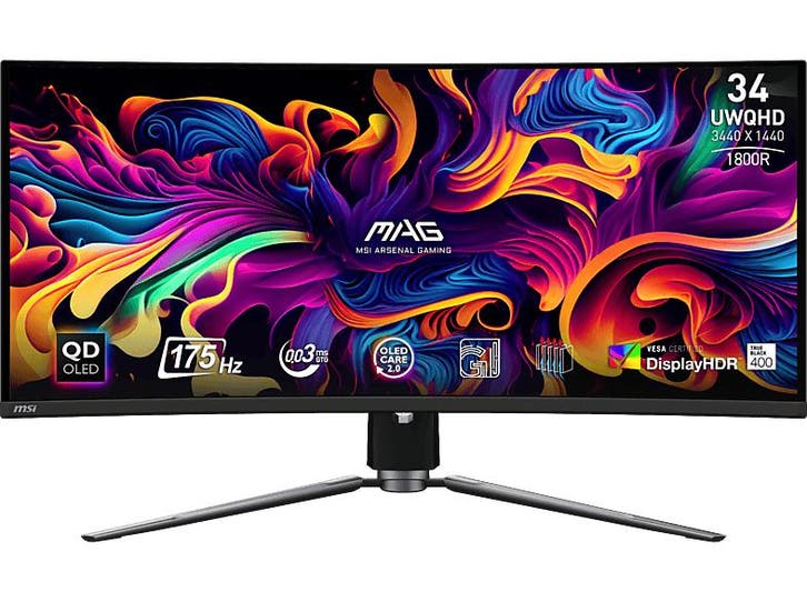 Msi - UWQHD  Monitor - 34 inch, Computers en Software, Monitoren, Overige typen, In hoogte verstelbaar, Overige resoluties, Nieuw