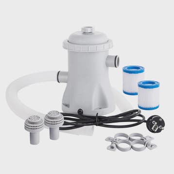Elektrische Zwembad Filterpomp 330 GPH met 2 Filtercartridge, Verzenden, Nieuw