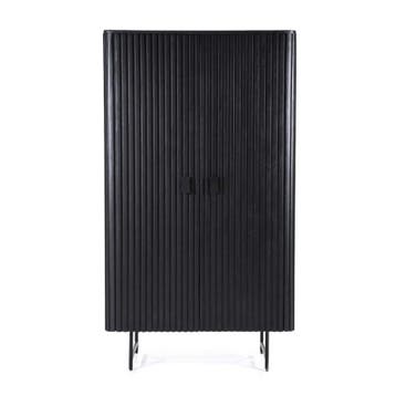 Kabinet Remi 2-deurs. - Zwart - 95667 - bergkasten, Nieuw, Overige materialen