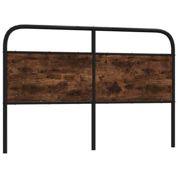 vidaXL Vervangend hoofdbord 150 cm staal en gerookt, Verzenden, Nieuw, Bruin, Hout