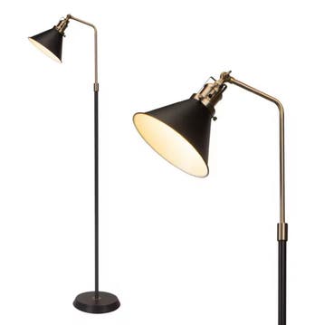 Nieuwe Vintage / Industriële Vloerlamp – Brons Goud – Retro, Verzenden, Nieuw