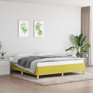 vidaXL Boxspring bed 180x200 cm stof groen, Huis en Inrichting, Eenpersoons, Verzenden, Nieuw, 80 cm
