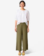 HEMA Damesbroek Taylor wijd seersucker olijf, Kleding | Dames, Verzenden, Nieuw
