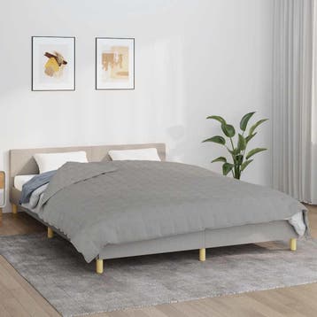 vidaXL Verzwaringsdeken 200x200 cm 9 kg stof grijs, Verzenden, Nieuw, Grijs
