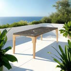 Wicker tafel Foggia 196x87x76cm - natuur, Tuin en Terras, Tuinsets en Loungesets, Verzenden, Nieuw