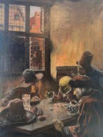 After Georges de La Tour (1593-1652) - Les joueurs de cartes