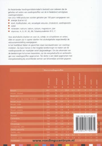 Nederlandse voedingsmiddelentabel 9789051770575, Verzenden, Gelezen