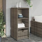 vidaXL Tuinkast 50x55x115 cm poly rattan grijs, Tuin en Terras, Verzenden, Nieuw