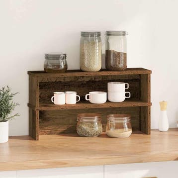 vidaXL Keukenrekken stapelbaar 2 st 60x15x16 cm oud, Verzenden, Nieuw