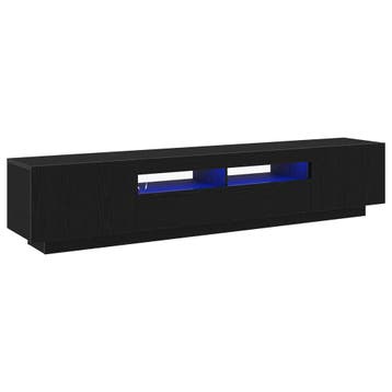vidaXL Tv-meubelset 2 st Zwart Bewerkt hout, Minder dan 50 cm, Verzenden, Nieuw, Minder dan 100 cm