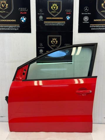 Portier 4-deurs links voor VW Polo 6R bj.2010 rood LPG3, Gebruikt, Links, Volkswagen, Deur