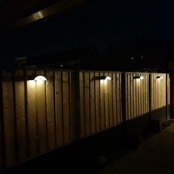 Solar wandlamp UFO: buitenlamp mét sensor op zonne-energie, Kunststof, Verzenden, Minder dan 50 watt, Led