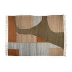 *WOONWINKEL* Dutchbone Pavilion Retro Vloerkleed Groen Bruin, Verzenden, Nieuw