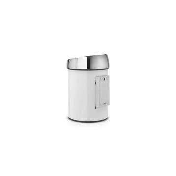 Brabantia Wandafvalemmer Touch Bin 3l. - Wit, Verzenden, Nieuw