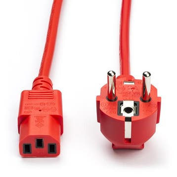C13 kabel | ACT | 1.8 meter (Haaks, Rood), Verzenden, Nieuw