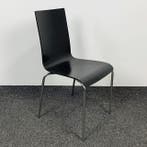 Kantinestoel - Zwart Houten Zitting, Ophalen of Verzenden, Gebruikt, Zwart