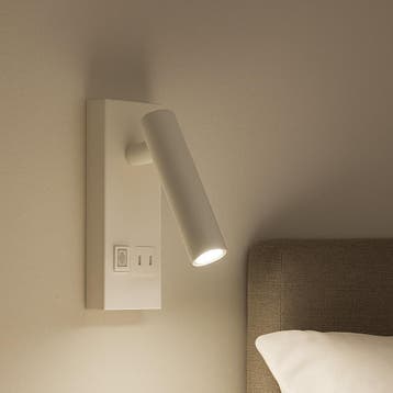 LED Wandlamp - Bedlamp met USB+C poort en schakelaar | Wit, Ophalen of Verzenden, Nieuw