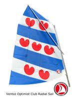 Ventoz Optimist (Opti) Club Zeil - Fryslân, Minder dan 3 meter, Verzenden, Nieuw, Minder dan 15 m²