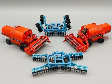Hausser Elastolin Deutz-Fahr Mähdrescher & Scheibeneggen Set, Nieuw