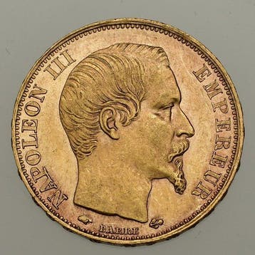 Frankrijk. Napoléon III. 20 Francs 1859-A, Paris (Zonder