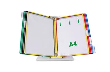 Tarifold bureauset A4 grijs incl. 10 insteektassen assorti+5, Verzenden