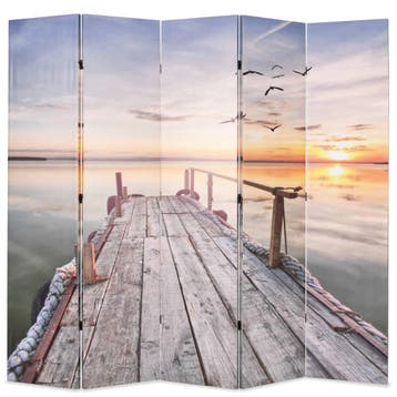 vidaXL Kamerscherm inklapbaar meer 200x170 cm, Huis en Inrichting, Woonaccessoires | Kamerschermen, Verzenden, Nieuw
