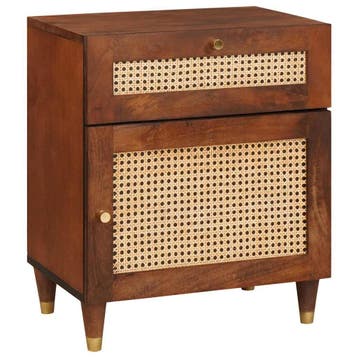 vidaXL Nachtkastjes met lade 50 x 33 x 60 cm Massief Mango, Minder dan 45 cm, Verzenden, Nieuw, 55 tot 70 cm
