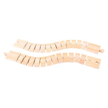 BigJigs flexibele houten treinrails van €11,99 voor €10,79, Ophalen of Verzenden, Nieuw