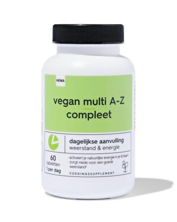 HEMA Vitamine vegan multi A-Z compleet 60 stuks, Verzenden, Nieuw
