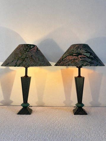 Bony design - Tafellamp (2) - Metaal, Textiel